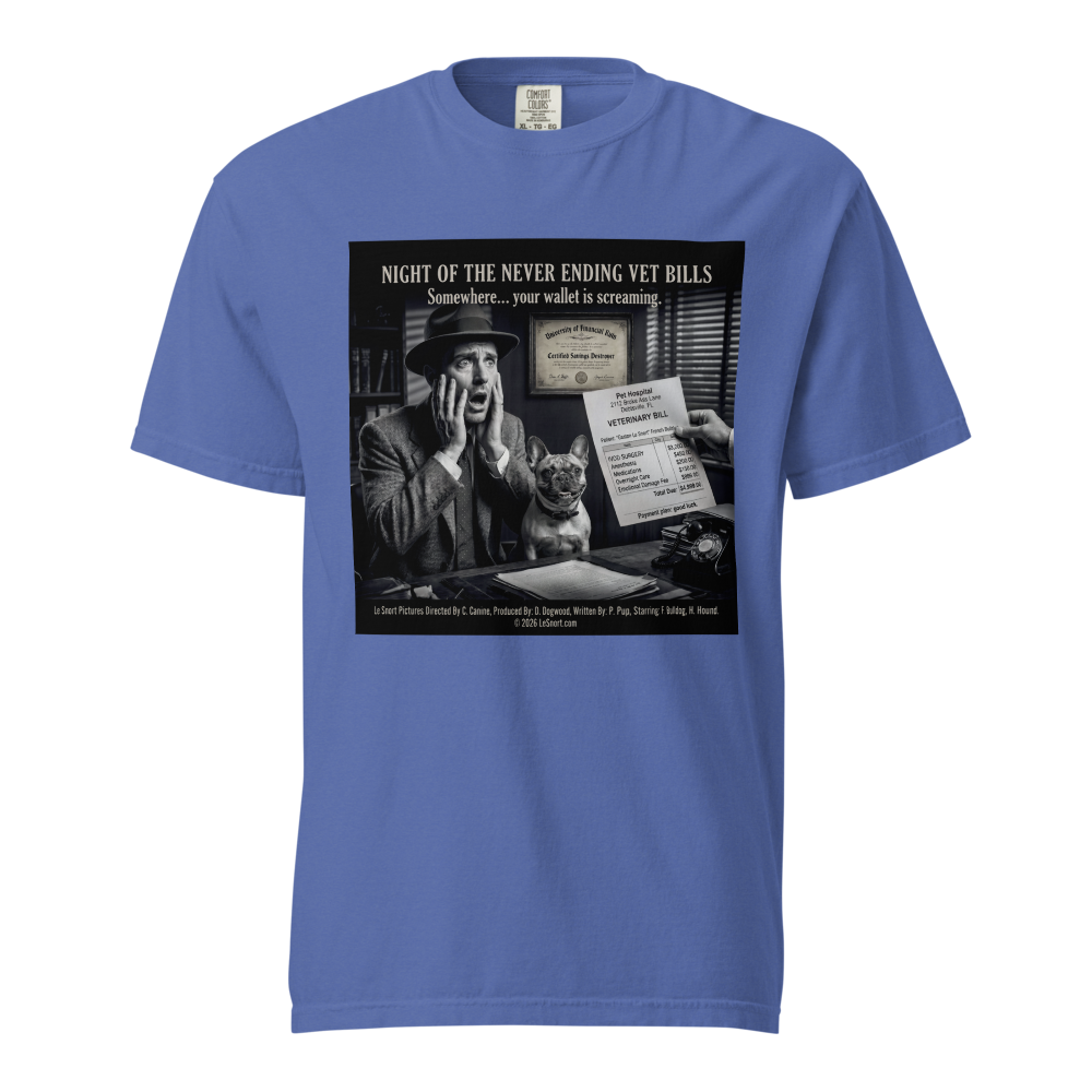 "Night of the Never Ending Vet Bills" Funny Dog Graphic Tshirt