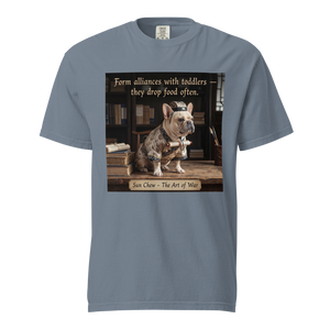 Lesnort - "Sun Chew - Toddler Alliances" Funny Frenchie Scholar Tee