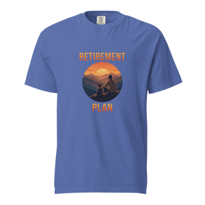 Lesnort - For Men - "Retirement Plan" Mountain Sunset Frenchie T-Shirt