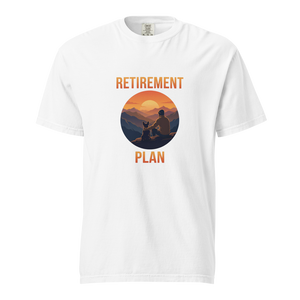 Lesnort - For Men - "Retirement Plan" Mountain Sunset Frenchie T-Shirt