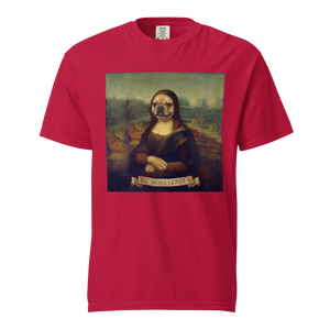 Lesnort - "The Mona Leash-A" Classic Art Parody Frenchie Tee