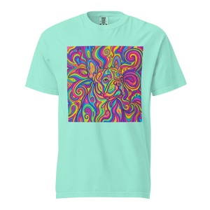 Lesnort - "Trippy Frenchie" Psychedelic Swirl Graphic Tee