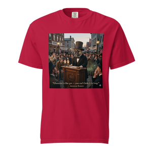 Lesnort - "Character is Like Gas" Funny Dog Quote T-Shirt
