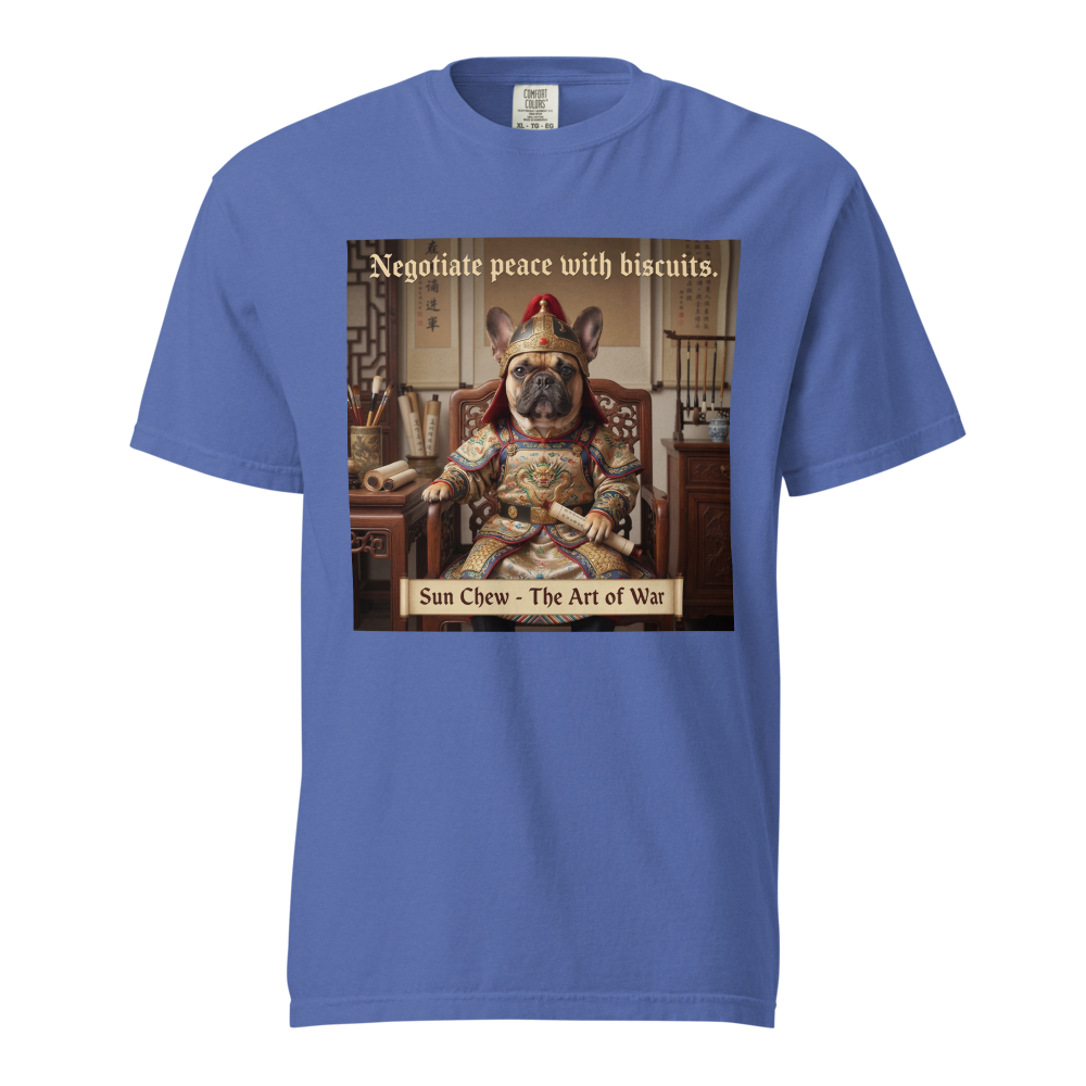 Lesnort - "Sun Chew - Negotiate Peace" Funny Frenchie General Tee