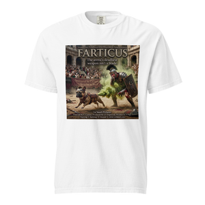 Lesnort - "Farticus" Funny Gladiator Frenchie Parody Tshirt