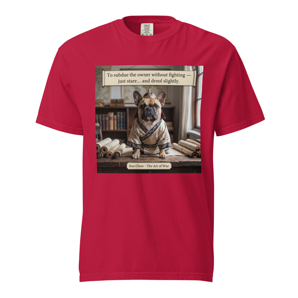 Lesnort - The Art of War "Dropped Cheese" French Bulldog Graphic Tee