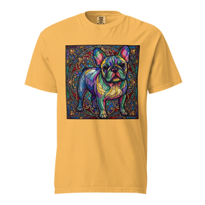 Lesnort - Majestic Stained Glass French Bulldog Graphic Tee - Background 4