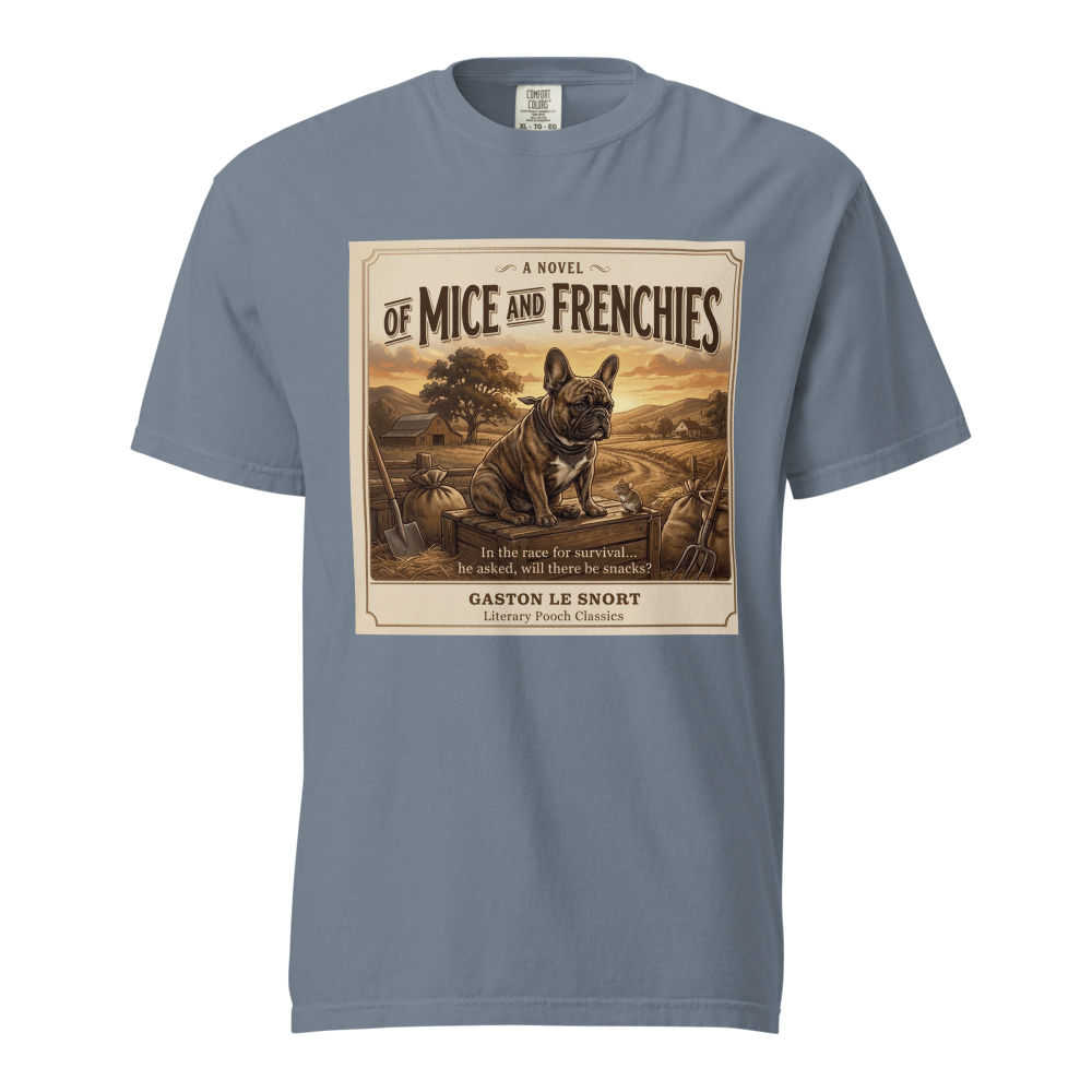 Lesnort - "Of Mice and Frenchies" Literary Parody Graphic Tshirt