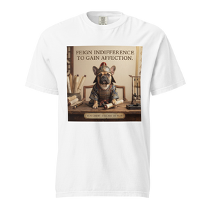 Lesnort - "Sun Chew - Feign Indifference" Funny Frenchie Warrior Tee