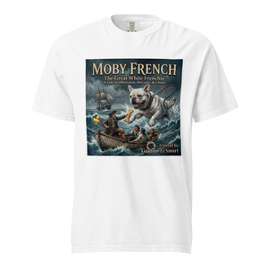 Lesnort - "The Great White Frenchie" Funny Book Cover Tshirt