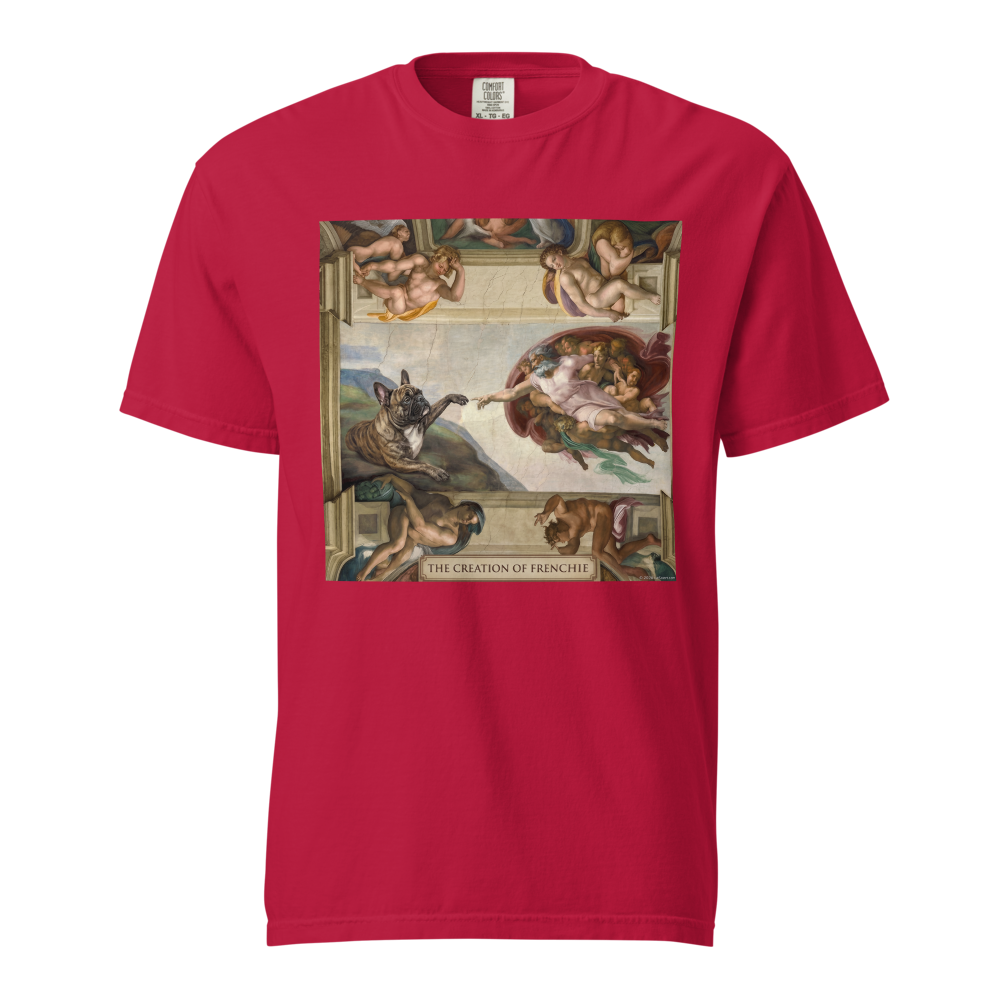 Lesnort - "The Creation of Frenchie" Sistine Chapel Graphic T-Shirt
