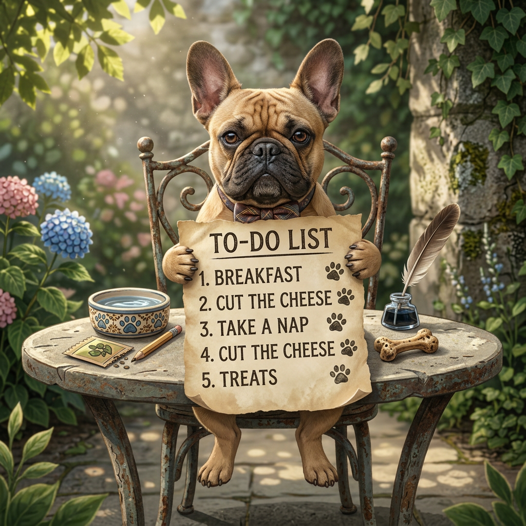 Lesnort - "Daily Schedule" Funny French Bulldog T-Shirt
