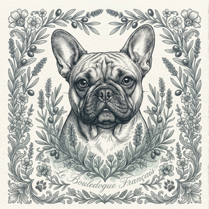 Lesnort - "Le Bouledogue Français" Antique Engraving Frenchie T-Shirt