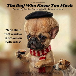 Lesnort - "The Dog Who Knew Too Much" Big Brain Frenchie Tee