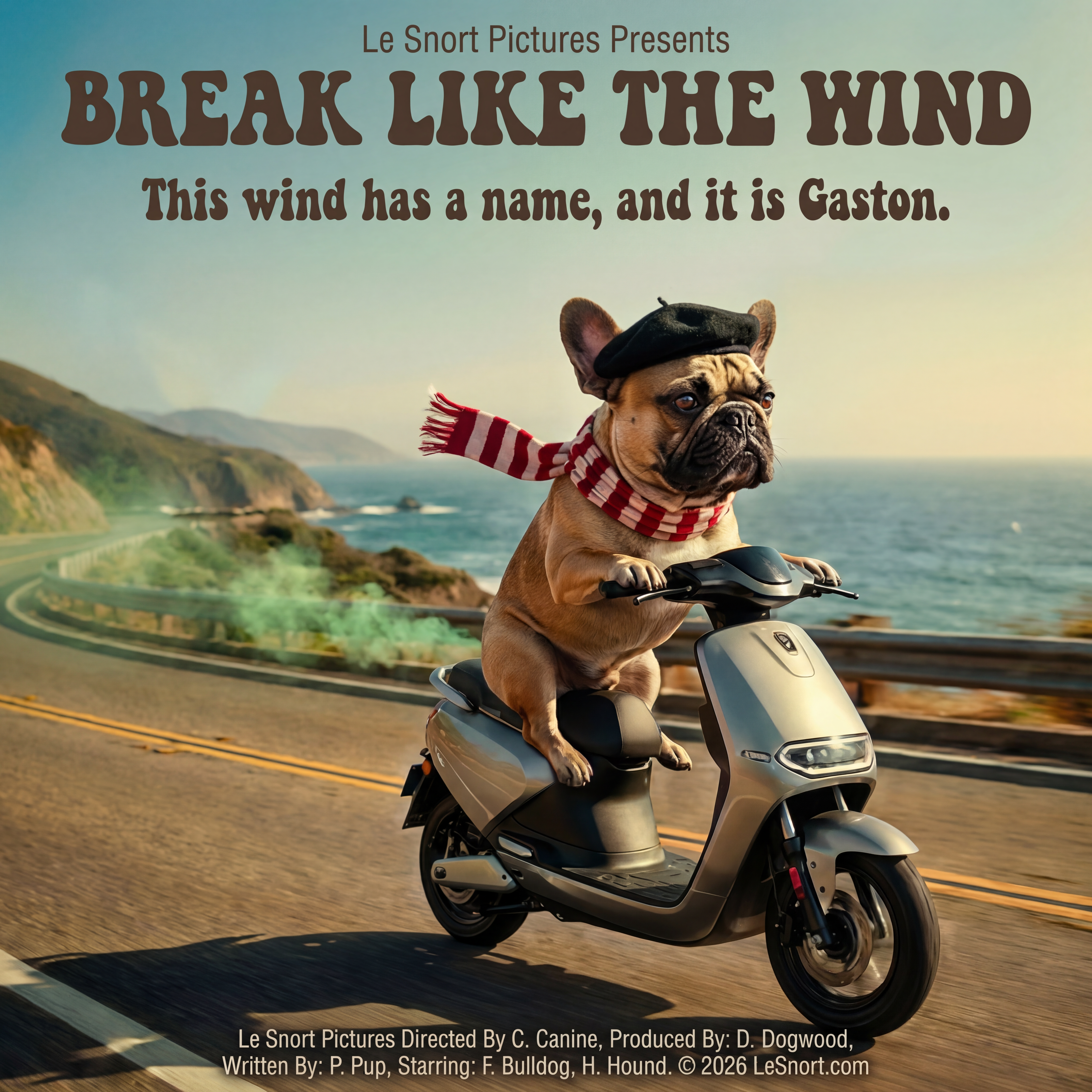 Lesnort - "Break Like The Wind" Gaston Movie Poster Tee
